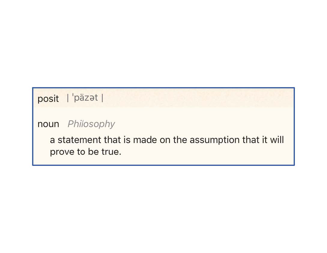 “Posit”的含义。